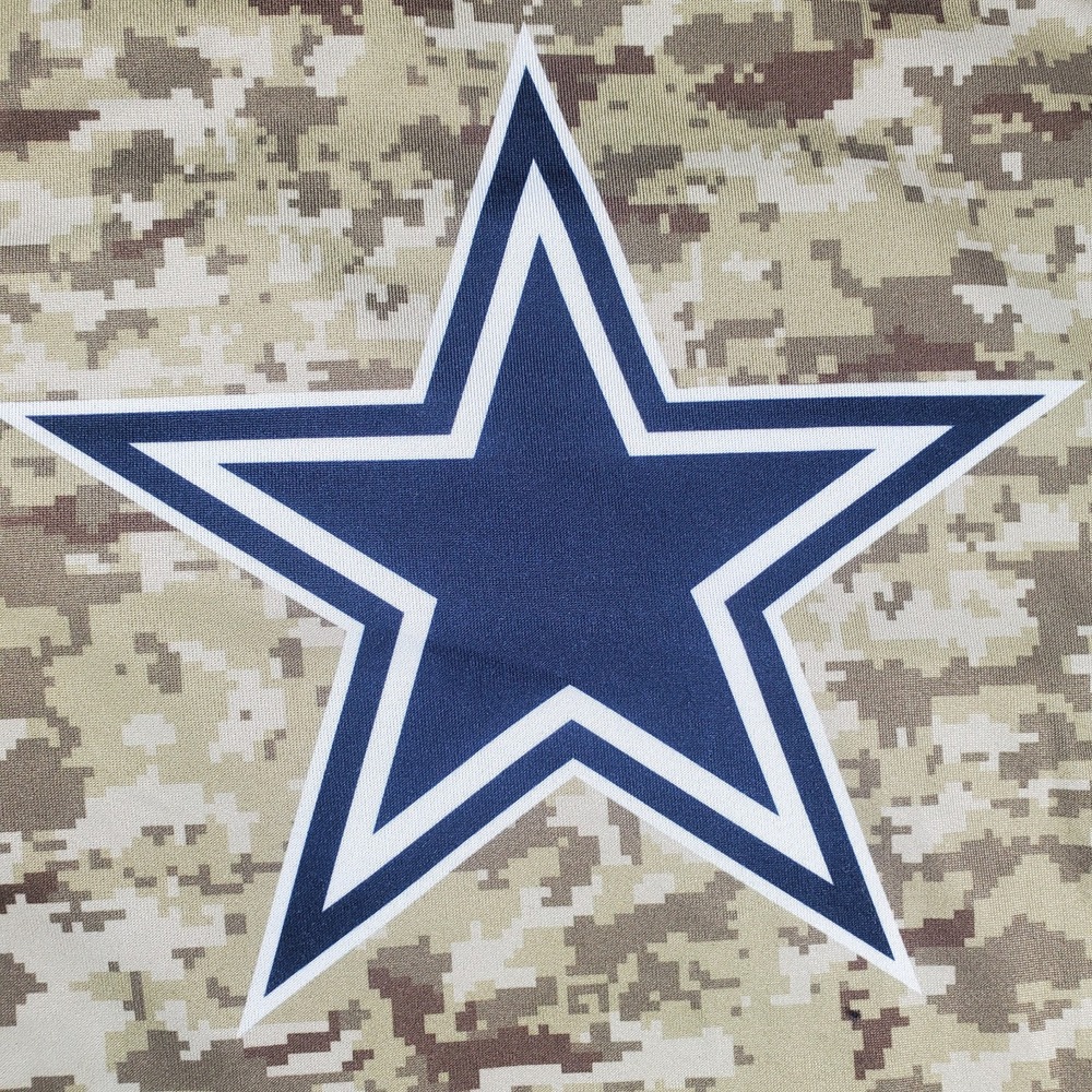 Nike Dallas Cowboys Salute‎ Service Shirt Men M Camo Dri Fit OnField 3/4 Sleeve - Picture 2 of 13
